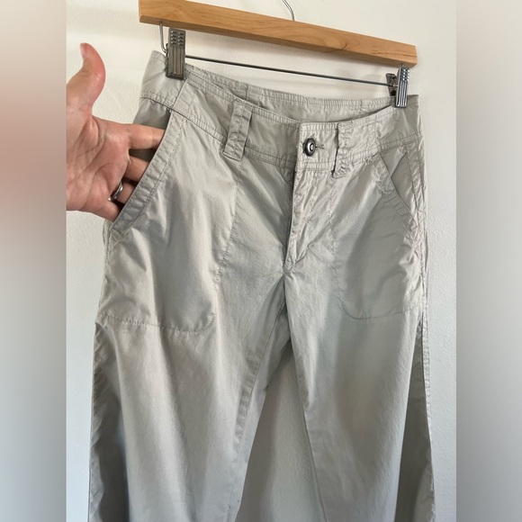 Garnett Hill Khaki Rolled Tab Convertible Cotton Pants Size 2P - Picture 4 of 11